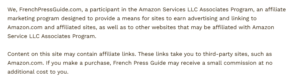 affiliate disclosure