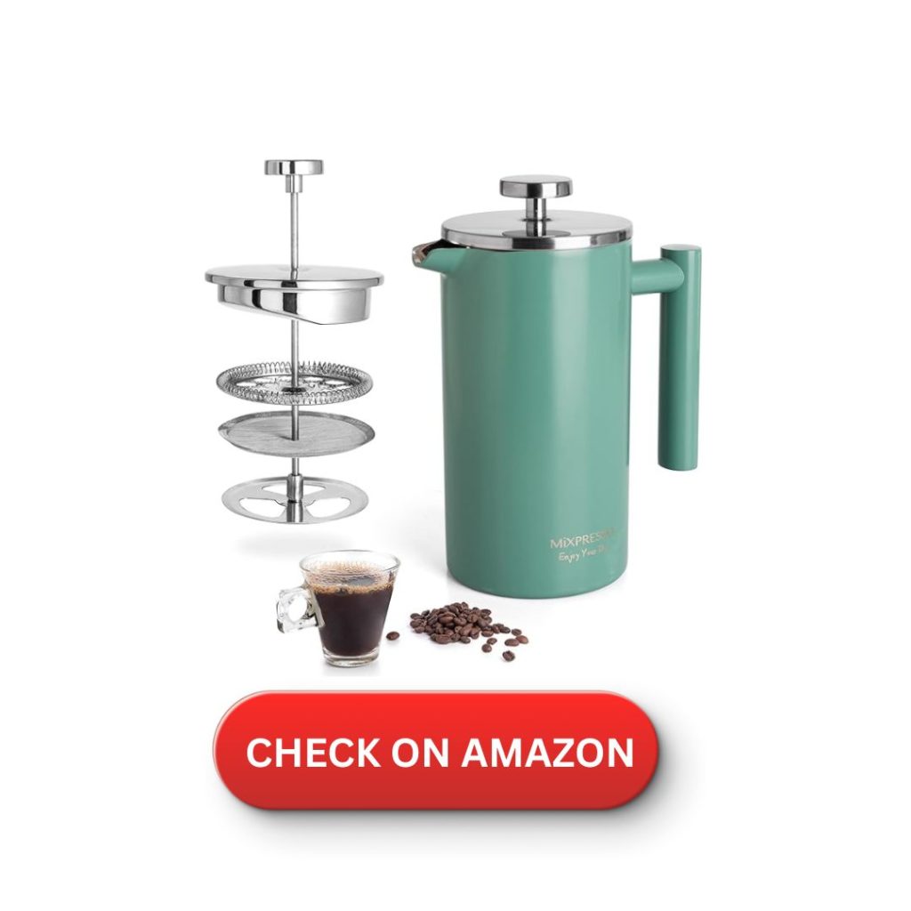Mixpresso Green Stainless Steel French Press Coffee Maker